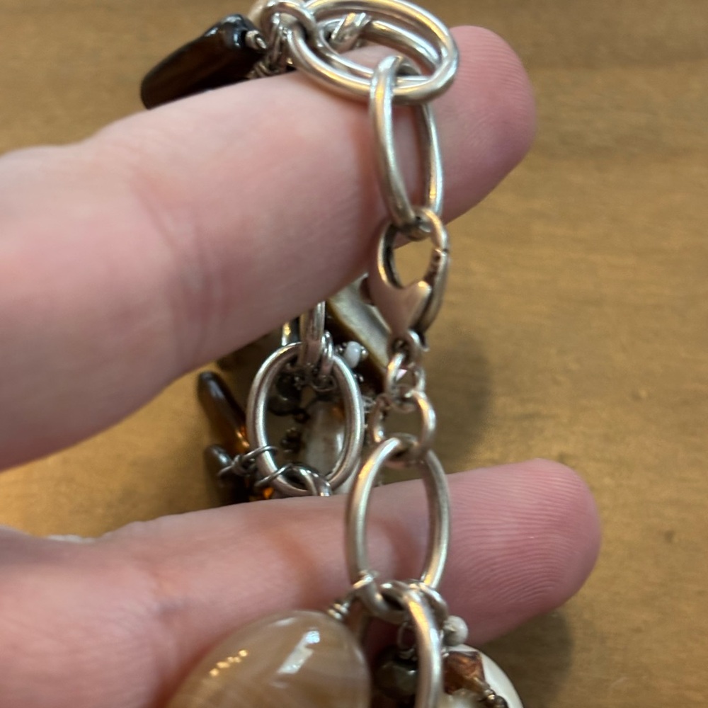 Silpada Sterling Silver Cha Cha Multi-stone Bracelet 7” Retired B2065 - Picture 4 of 6